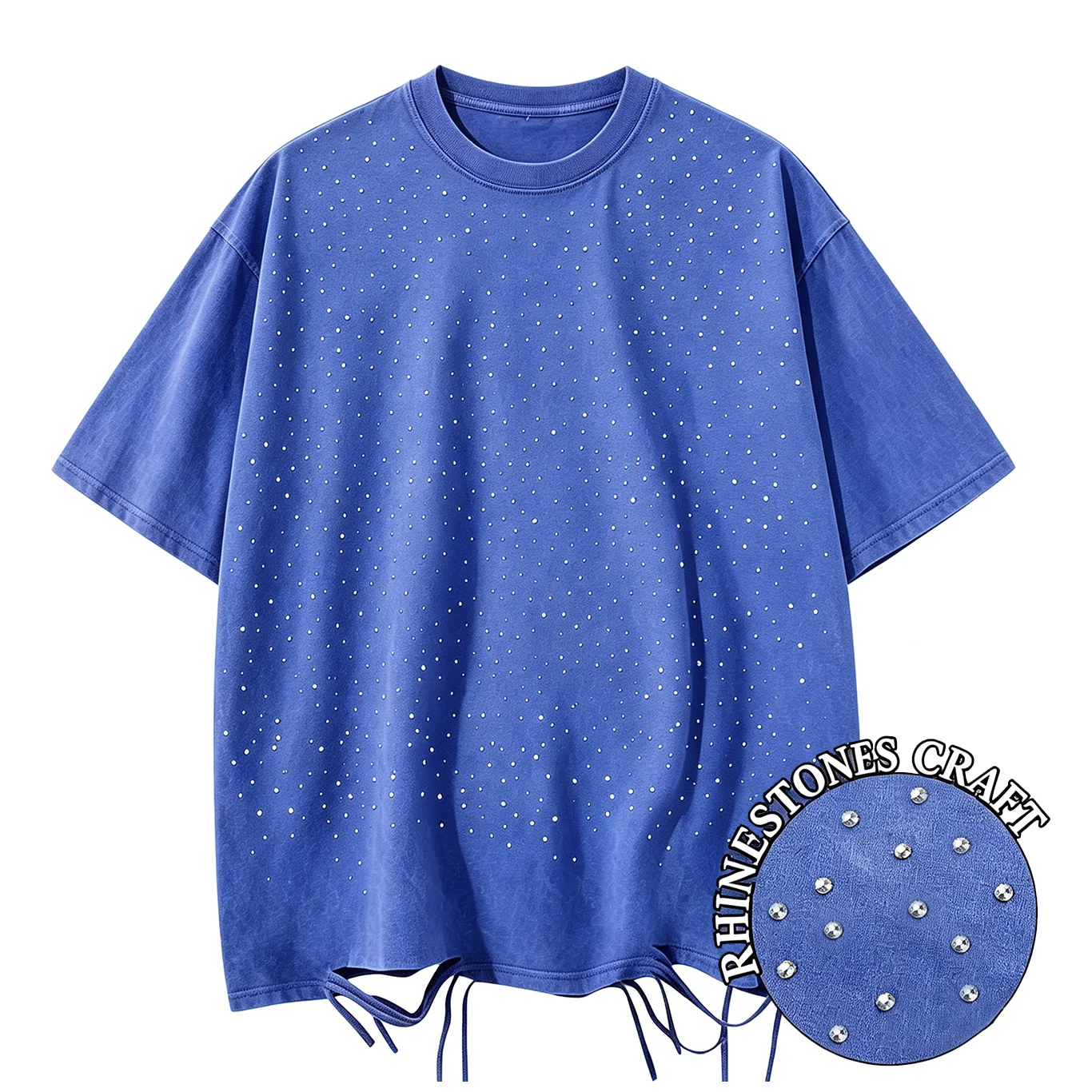 Solid Washed And Distressed T Shirt Men Trendy Loose Holes Clothes Summer Breathable Fitting Pure Cotton Soft Unisex T-Shirt