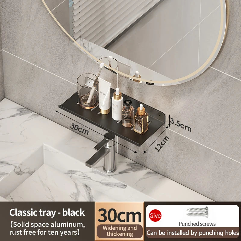 Faucet Storage Tray, Bathroom Storage Rack, Mirror Front Toilet, Washbasin, Washbasin, Bathroom Rack