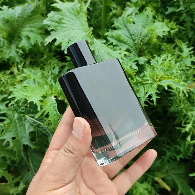 5pcs New 100ml Gradient Black Glass Perfume Bottles Empty Spray Bottles Crimp Nick Perfume Bottle Bayonet Bottle Atomizer