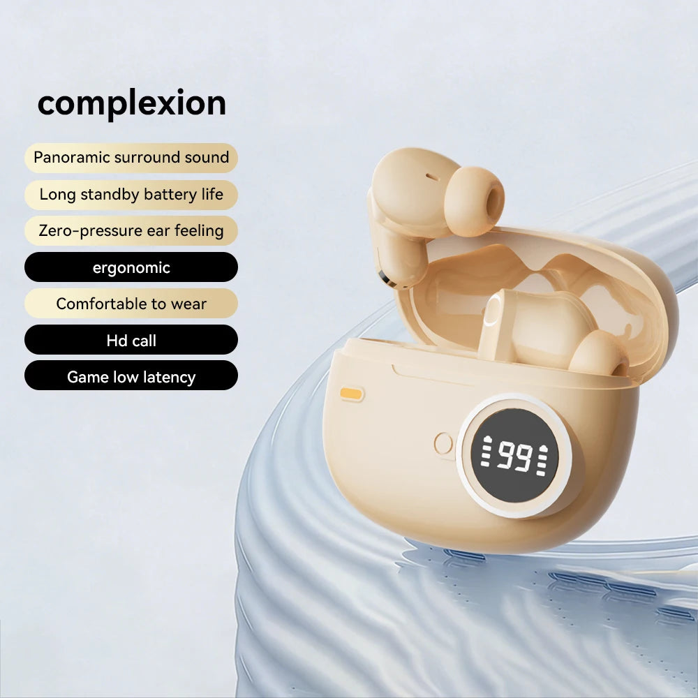 Bluetooth 5.4 Headphones True Wireless In-ear Long Noise Reduction TWS Sports High Sound Quality Digital Display Screen Earplugs