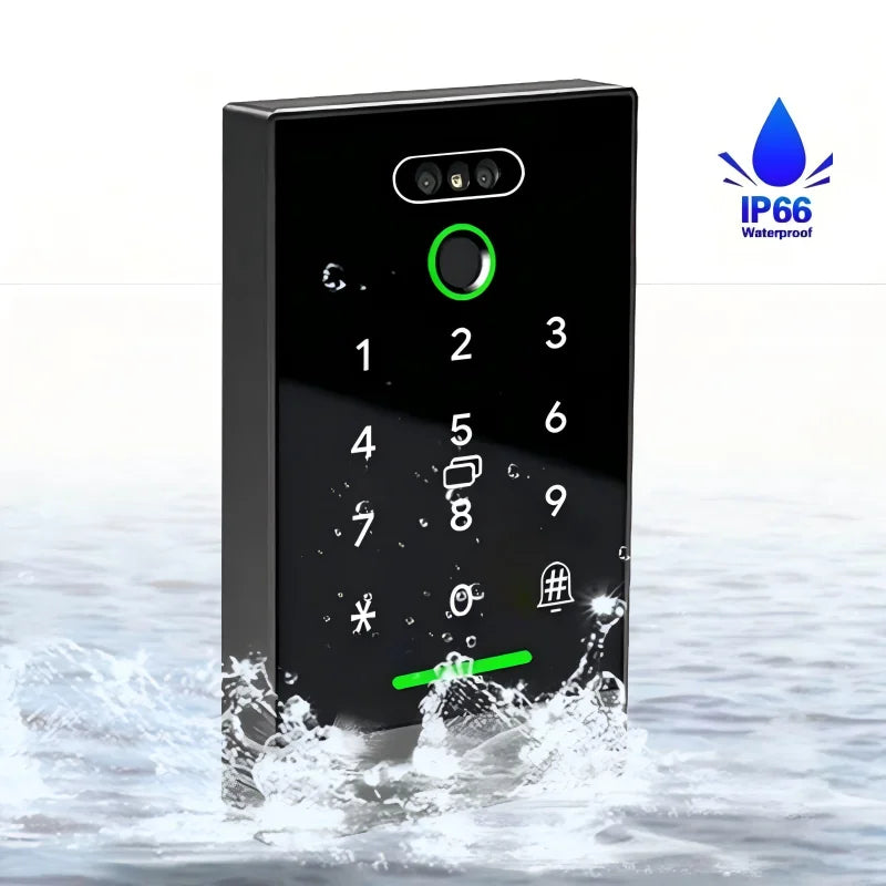 Facial Recognition Waterproof TTLock APP Fingerprint Access Control System Metal Frame Keyless Door Entry Smart RFID Card Reader
