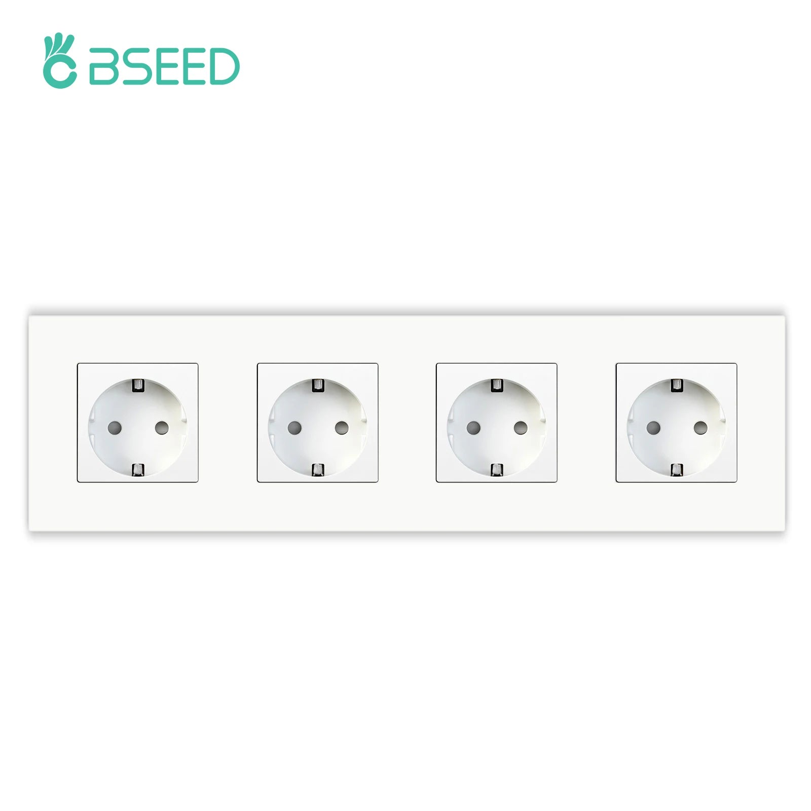 BSEED EU Wall Sockets Type-C USB Power Sockets Double Electric Sockets Triple Outlets Plastic Frame Germany Socket With Dual USB