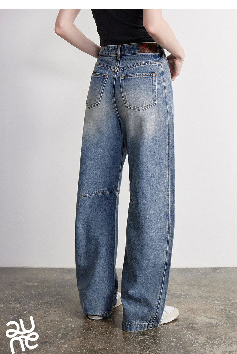 TOYOUTH Women Denim Jeans 2026 Summer New High Waist Curved Knife Pants