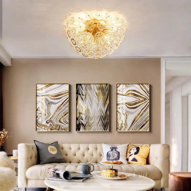 Postmodern Flower ceiling light Luxury scandinavian lamp Bedroom Study Room Living Room Dining Room girls room ceiling lamp