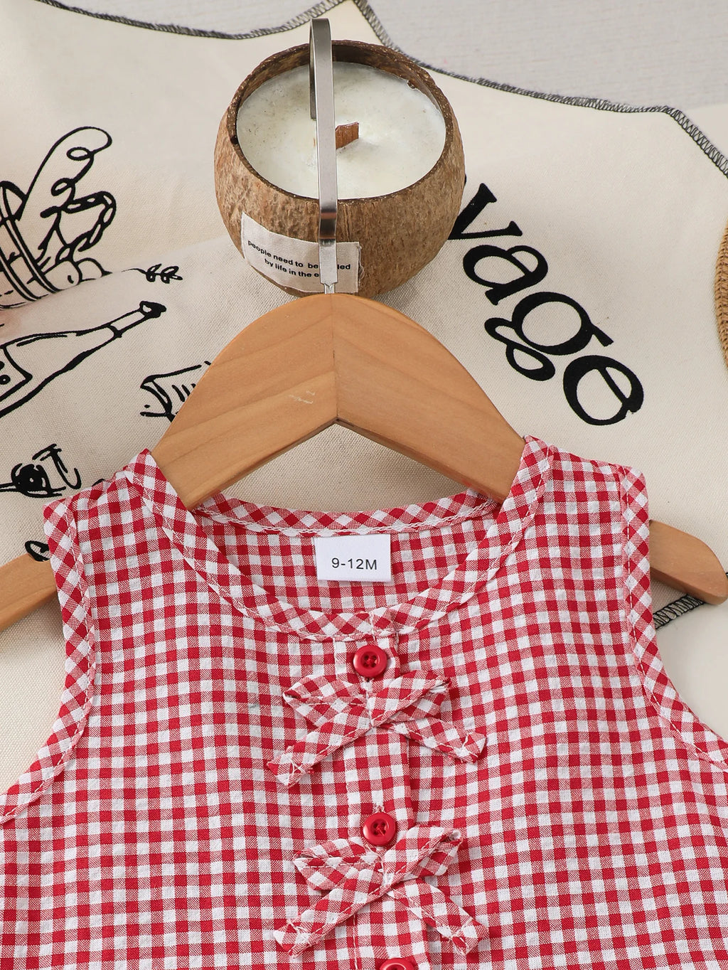 Baby Girl Checkered Top and Pants Set