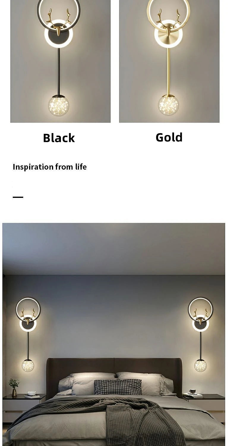 Wall Light Modern Living Room Decor Bedroom Led Lights Lamps Tokio Hotel Lamp Bedside Table Home Decoration Lighting for Dining