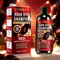 No Mix Red Hair Coloring Shampoo 4 In 1 15 Minutes Fast Dye Cover Grey Hair Glossy Vibrant Warm Tone Gentle Hair Treatment 100ml