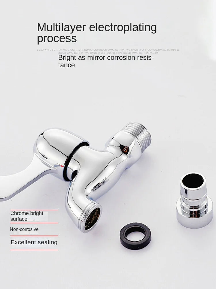 Wall Mounted Wash Machine Tap Mop Stainless Steel Faucet Outdoor Garden Faucet