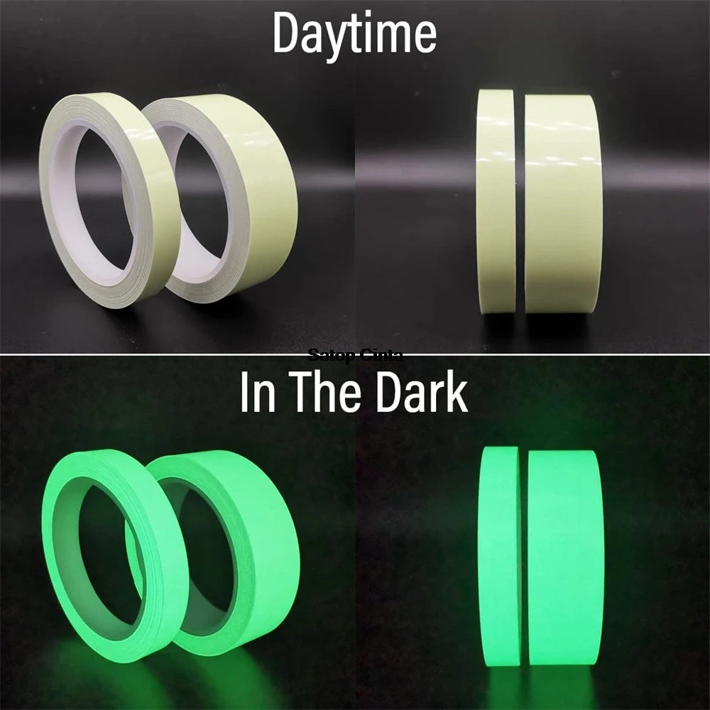 5M Green Luminous Safety Warning Strip Glow In The Dark Tape Self-Adhesive Stickers For Stage Stair Steps Home Marking Exit Sign