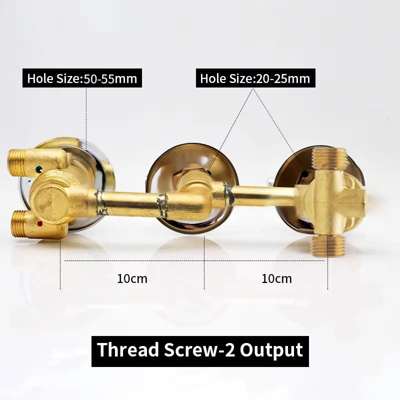 New Triple Handle Thermostatic Brass Shower Faucet Shower Room Auto Thermostatic Control Valve Mixer Tap  2/3/4/5 Way Diverter