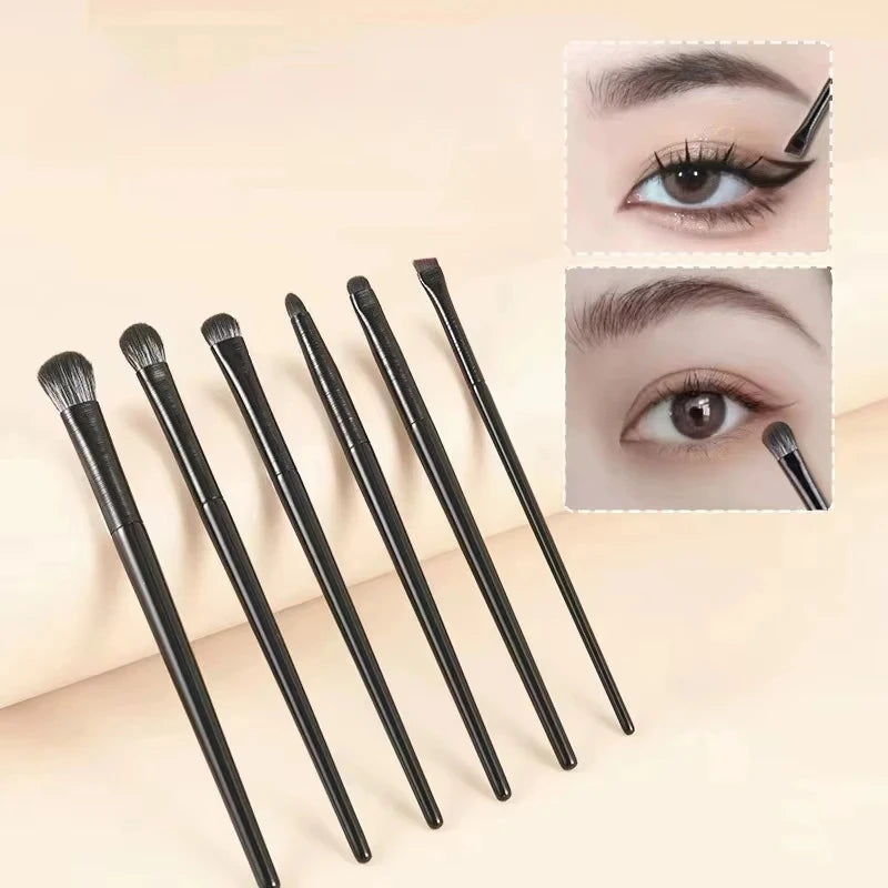 6Pcs Eye Makeup Brushes Set Professional Soft Eyeshadow Eyeliner Eyebrow Brush for Women Beginners Contouring Cosmetic Tools