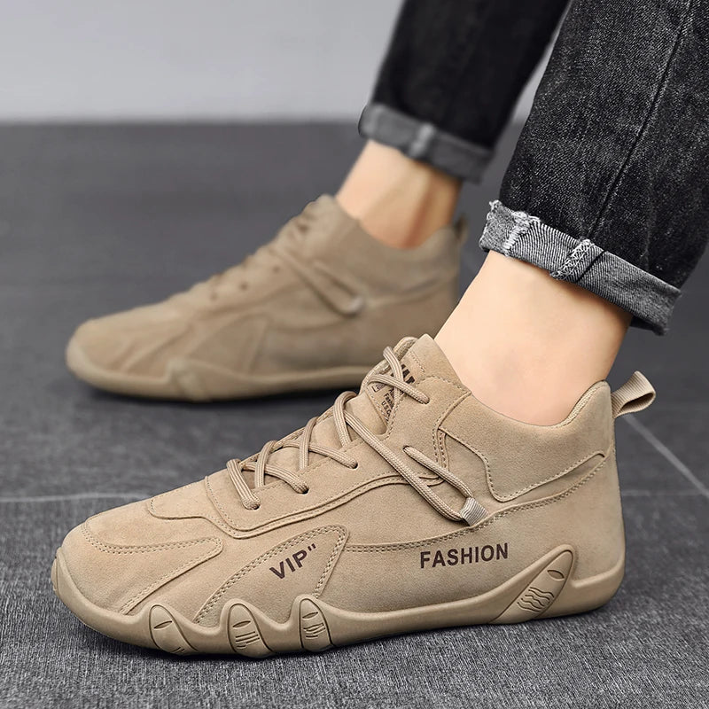 Retro Ankle Boots for Men Flat Casual Snow Boots Sneaker Non-slip Work Shoes Men Short Boots Autumn Zapatillas Hombre