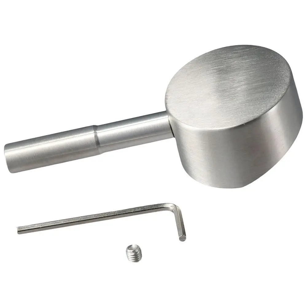 Stainless Steel Single Lever Handle Faucet Handle with Hot and Cold Color Button Shower Handle Replacement Water Tap Handle