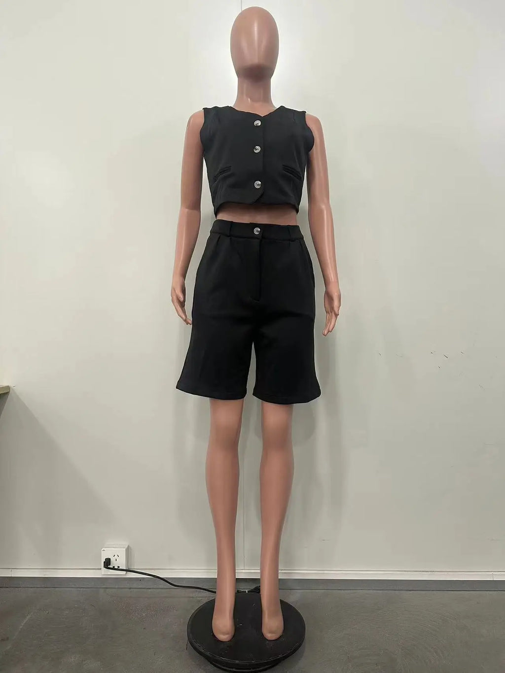 Shorts Pant Set Women Two Piece Sets V Neck Sleeveless Vests Tops Short Pants High Waist Y2k Streetwear Casual Solid 2026