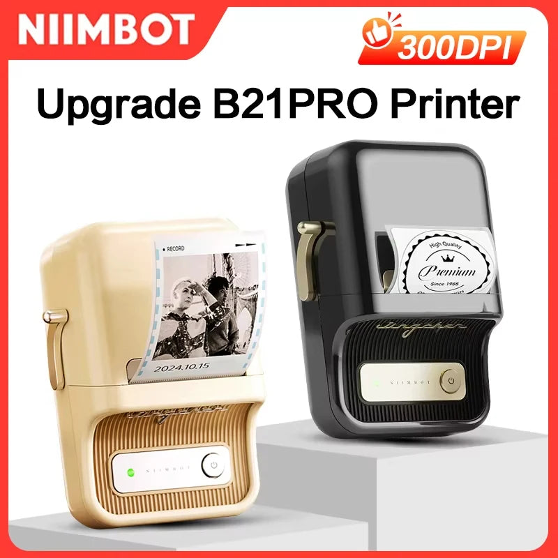 Niimbot B21Pro 300DPI Mini Portable Printer Adhesive Photo Label Printer Print Width For Photos Receipts Business Label Make