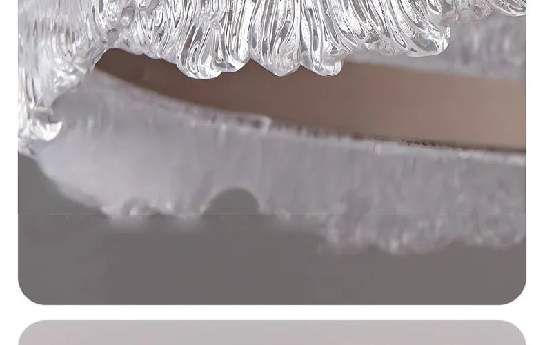 LED Luxury Pendant Light Living Dining Room Bedroom Modern Upscale Acrylic Texture Suspension Lamp Home Decoration