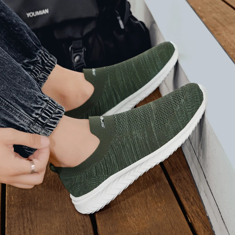 Men Vulcanize Shoes Mesh Men Shoes Lightweight Comfortable Men's Sneakers 2025 Autumn Fashion Slip on Flats Shoes Male Loafers