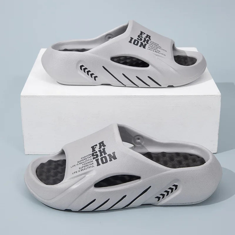 Summer Soft Sole Slides Men Flip-flops Men's Sandals Men Letter Print Slippers Sides Indoor Outdoor Sandals Beach Casual Shoes