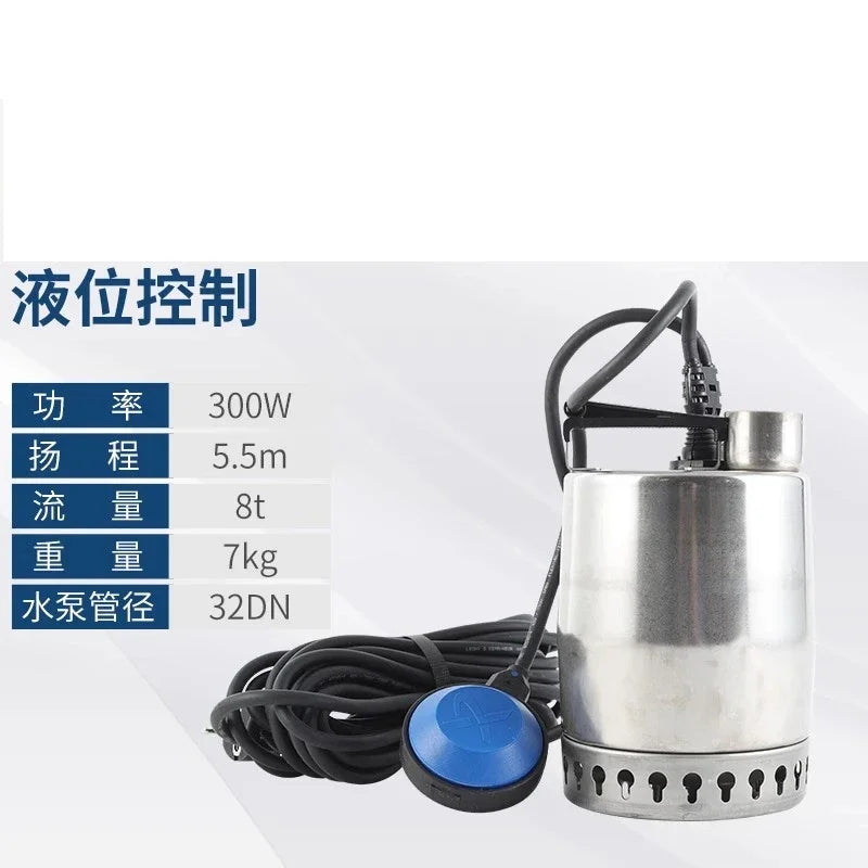 Danish Grun-dfos Pu-mp KP250-M-1 Stainless Steel Submersible Sewage - Pool Pumping Circulation Boosting Drainage