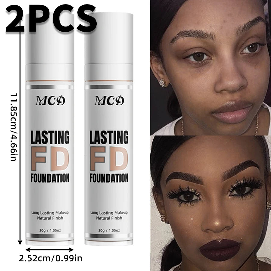 2pcs Shade Full Coverage Concealer 9 Color to Choose Liquid Foundation Makeup Natural High Coverage Base Makeup Cushion Foundation Cream Matte Face Makeup for Women Gifts Face Cosmetics Beauty