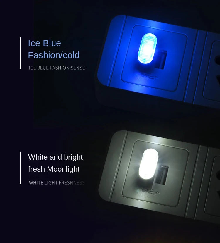 Mini LED Car Light Auto Interior Atmosphere USB Light Decor Plug And Play Lamp Emergency Lighting PC Auto Products