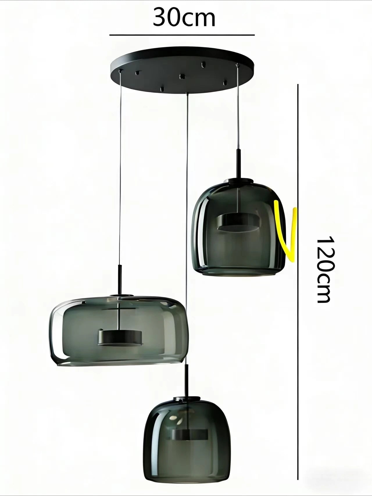 Modern Led Glass Pendant Light for Island Restaurant Hanging Lamp Decoration Ceiling Chandeliers Modern Home Decoration
