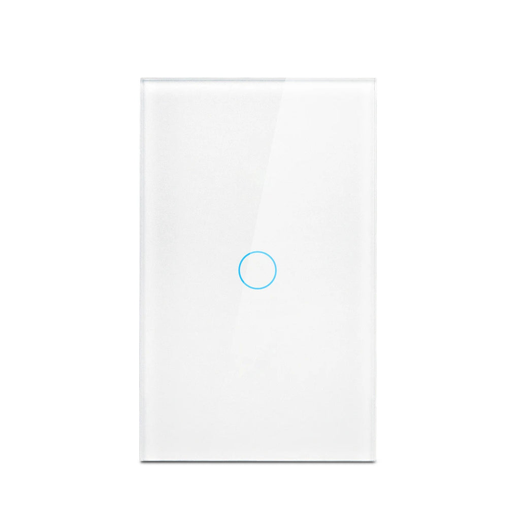 AC100-240 Touch Switch Power Led Panel Wall Light Switches Tempered Black White Crystal Glass 1/2/3 Gang Interruttore Switch