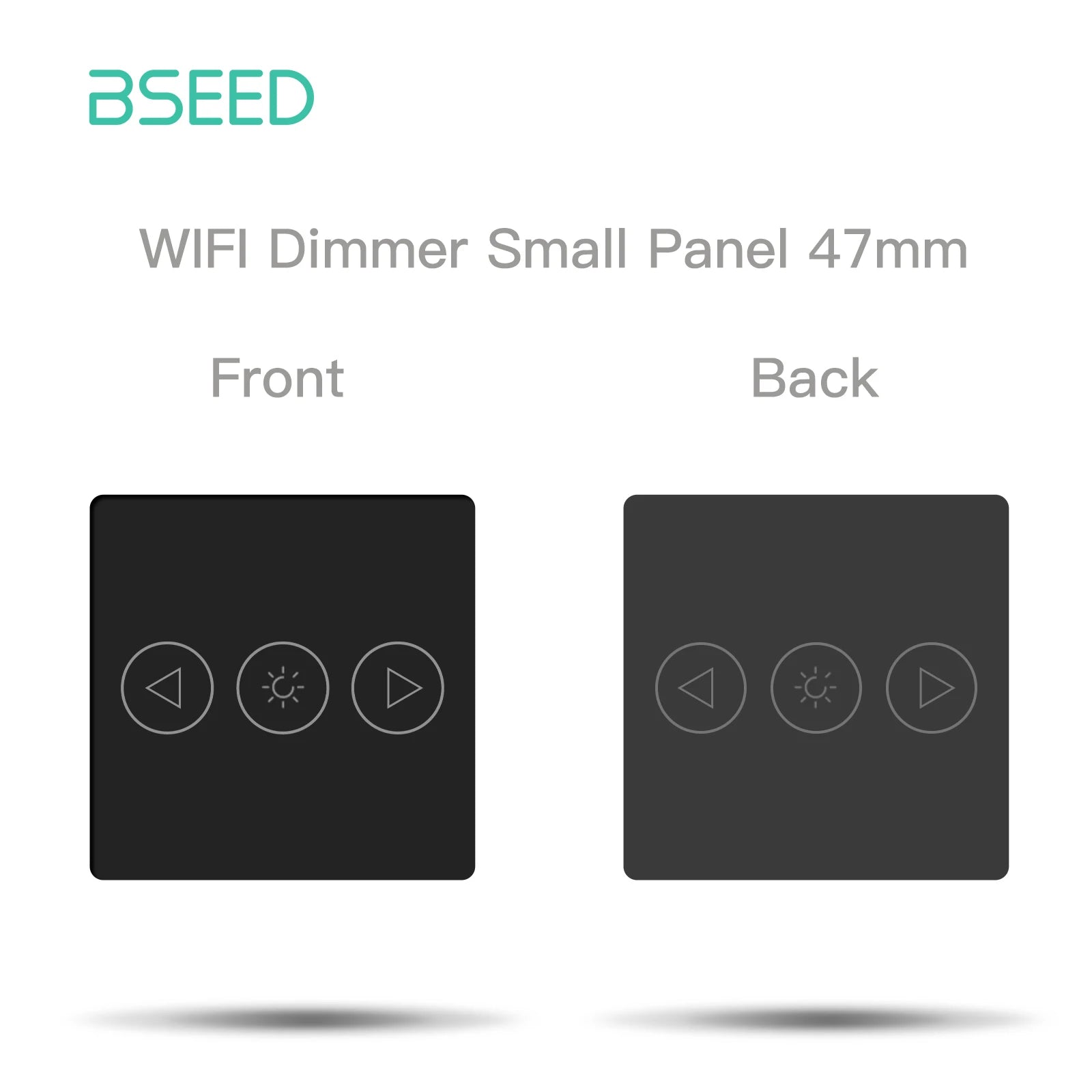 BSEED Wall Light Switches Small Glass Panel Parts 1/2/3Gang White Black Gold Touch Switches Crystal Parts 47mm