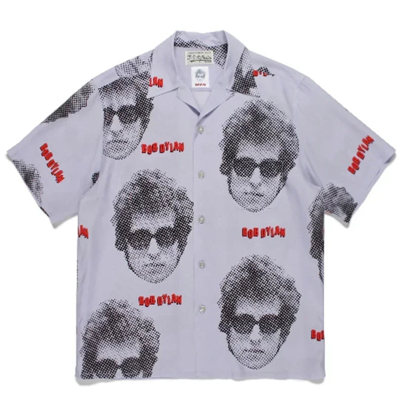 Classics 2025 WACKO MARIA Shirt Photo Print Vintage Men's And Women's Loose Hawaiian WACKO MARIA Short Sleeve Shirt T-Shirts