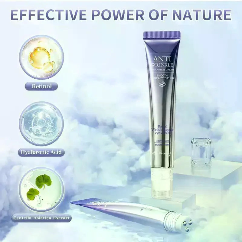 /YOV/Anti Wrinkle Anti Dark Circle Eye Cream Roller Massager Moisturizing Eye Bags Anti Aging Hyaluronic Acid Eye Skin Care