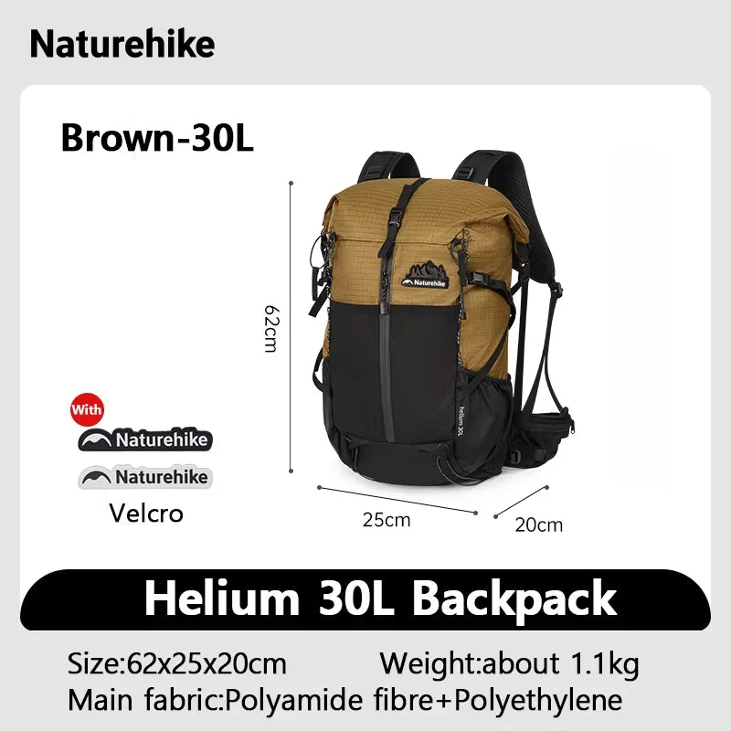Naturehike Backpack Man Women 25L 30L Large Capacity Shoulder Bag Outdoor Climbing Hiking Portable Lightweight Waterproof Bag