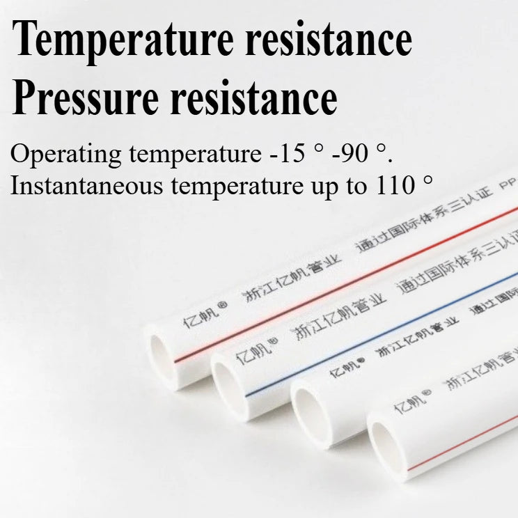 PPR Hot-melt Water Pipe 8PCS 50CM 20/25/32MM Universal Hot and Cold Water Pipes Engineering Water Supply/Home Decoration