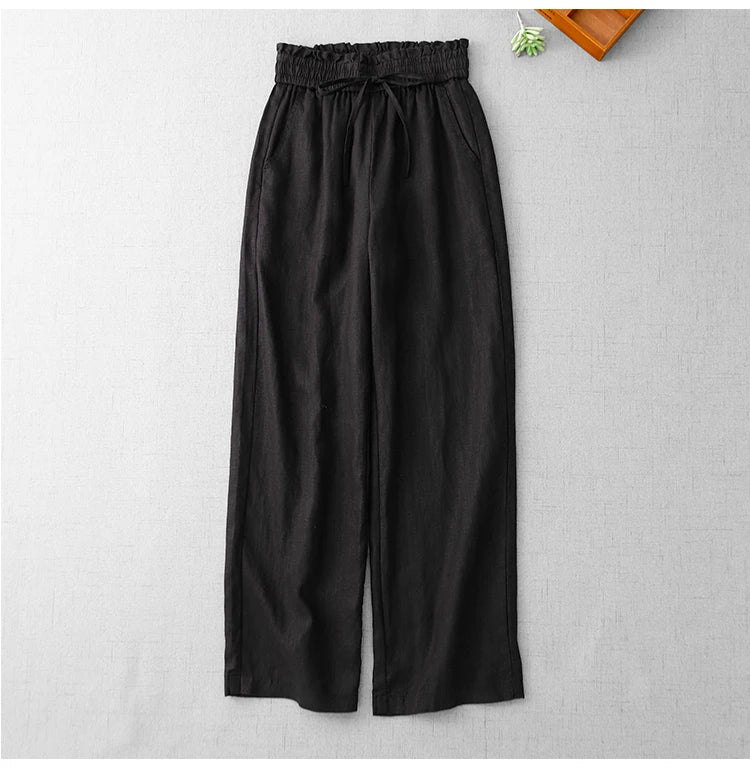 High Waist Wide Leg Pants Women's Thin Drapey Loose Casual Straight Long Trousers plus Size Comfortable Slimming Summer Pants