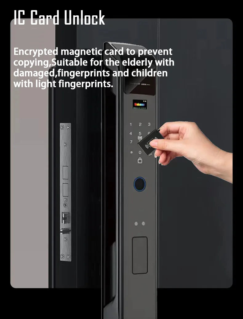 3D Face Recognition WIfi Tuya APP Remote Unlock Voice Intercom Smart Door Lock With Camera Fingerprint Password Digitl Door Lock