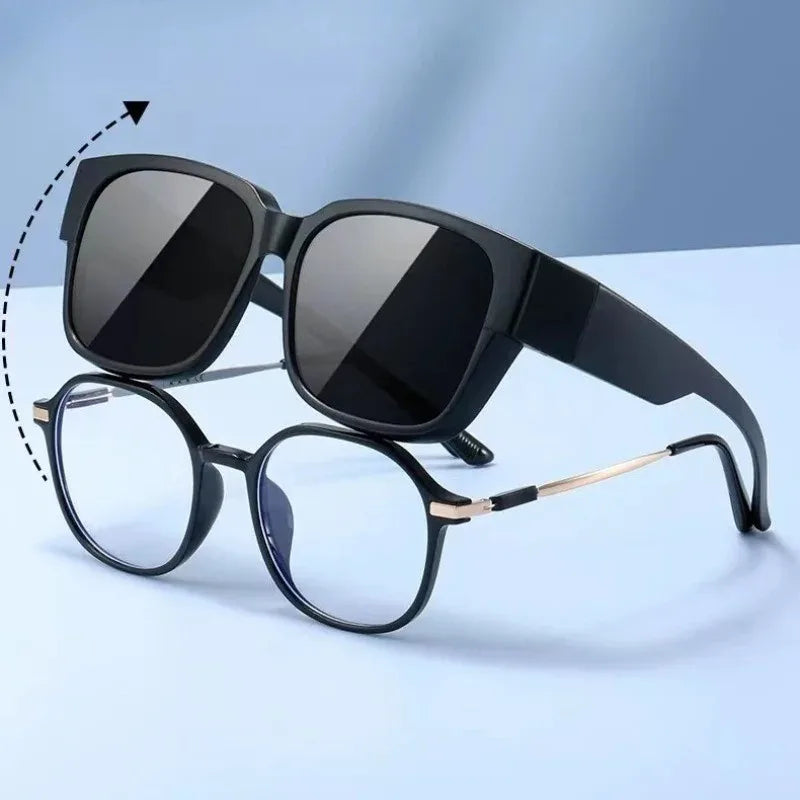 Trendy Sun Glasses for Driving Riding That Can Be Worn Over Other Glasses Wrap Around Fit Over Glasses Sunglasses Square Shades