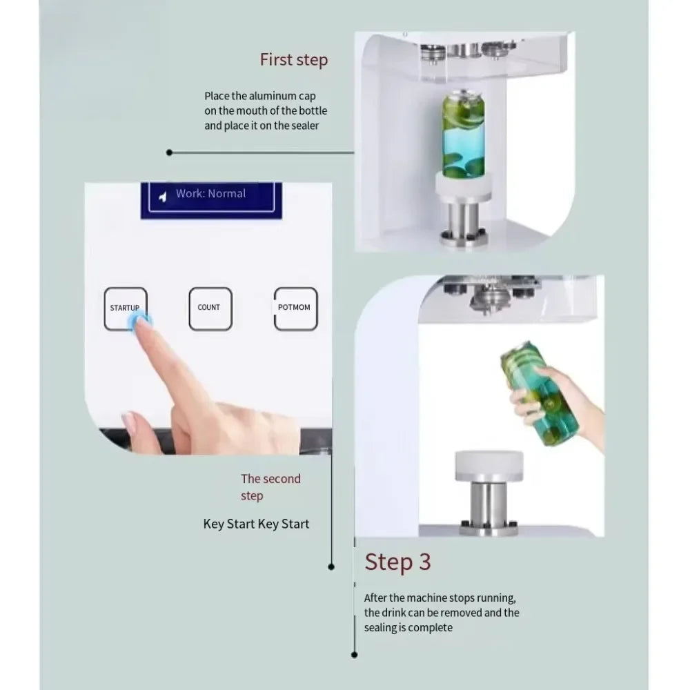 Factory Direct Commercial New Portable Canning and Sealing Machine Suitable for Bubble Tea, Coffee, Soda, Beer and Juice