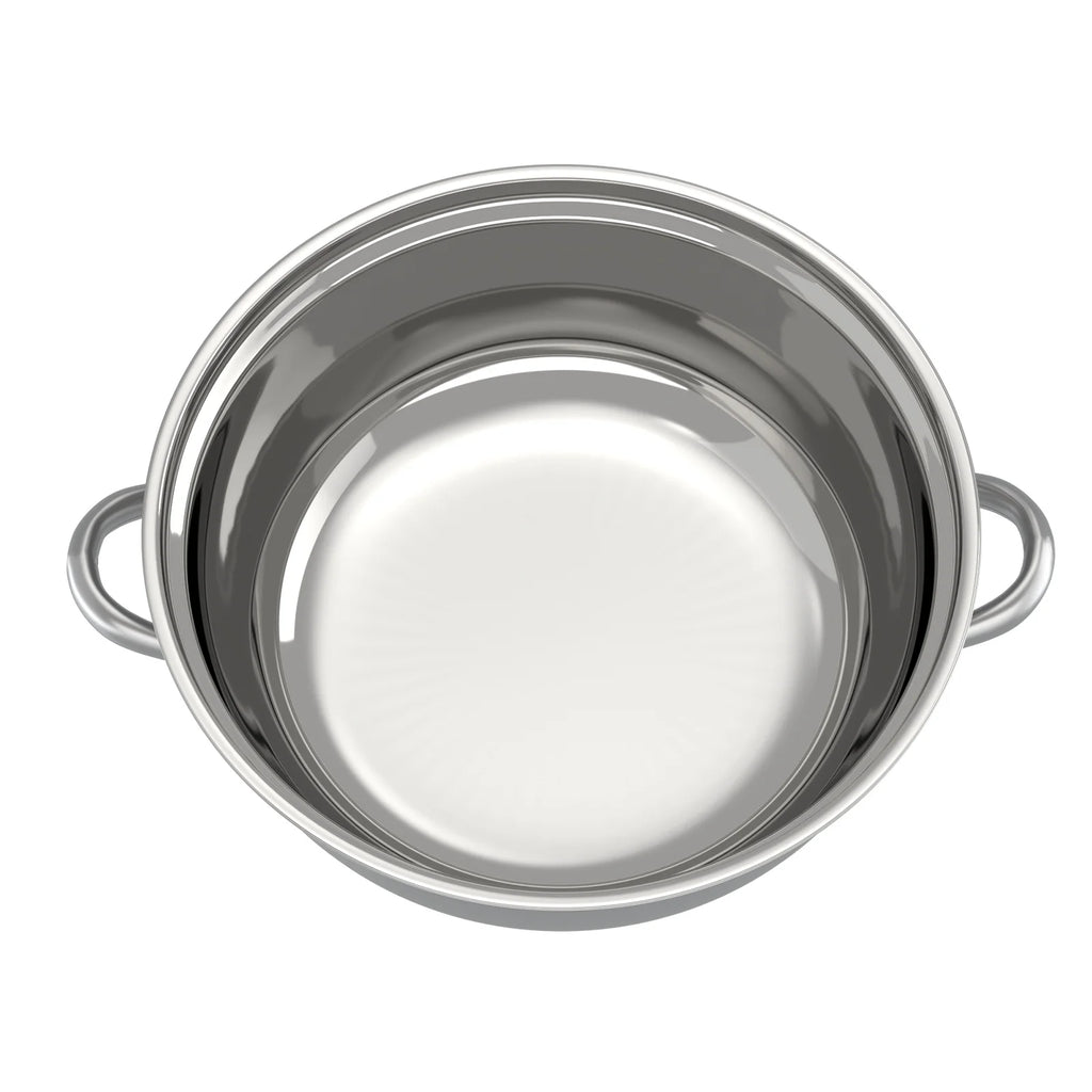 3 Tiers Stainless Steel Steamer 28cm Overlapping Steaming Pot Cookware Kitchen Soup Steamer Cooker Set Silver with Glass Lid