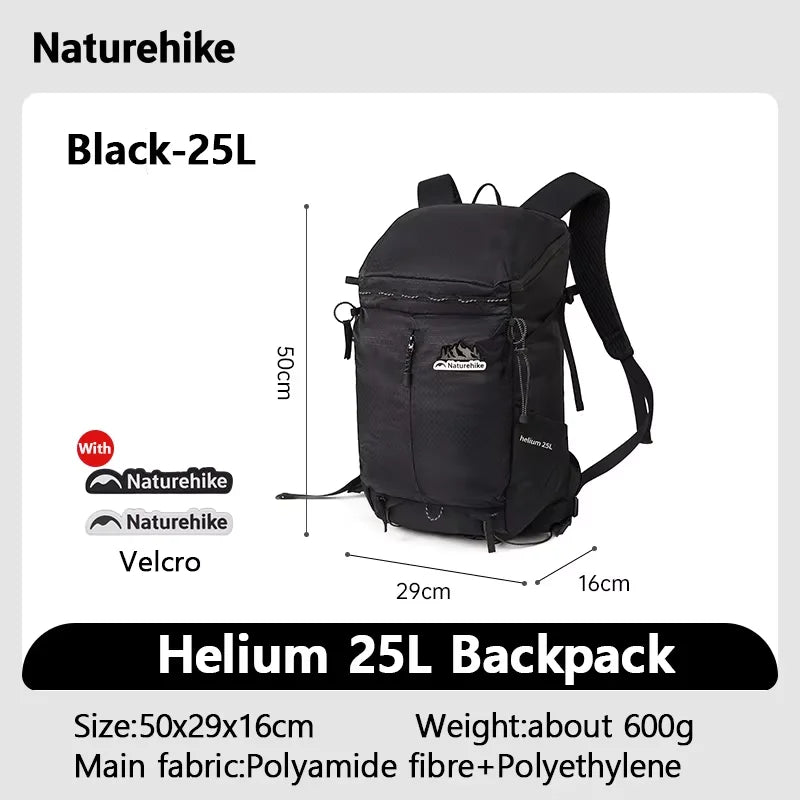 Naturehike Backpack Man Women 25L 30L Large Capacity Shoulder Bag Outdoor Climbing Hiking Portable Lightweight Waterproof Bag