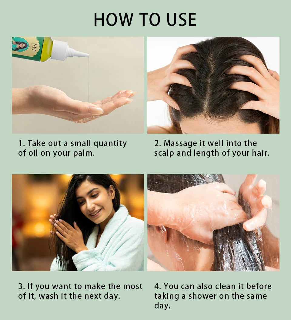 Hair Growth Oil Set Rosemary Hair Growth Oil Natural Herbal Hair Care Shampoo India Ayurvedic Anti Hair Loss Hair Regrowth Serum
