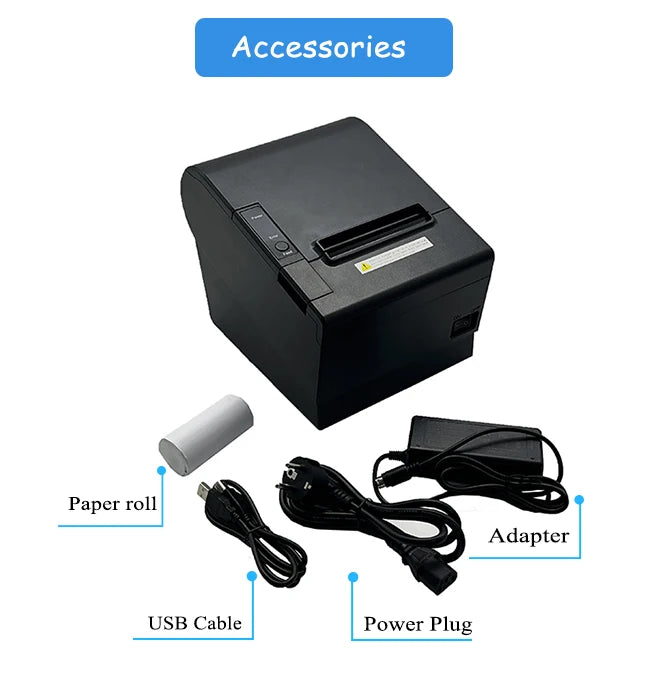 Hot Sale 80mm Thermal POS Receipt Barcode QR Code Printer for Retail Bill Invoice Printing Machine with Cash Drawer