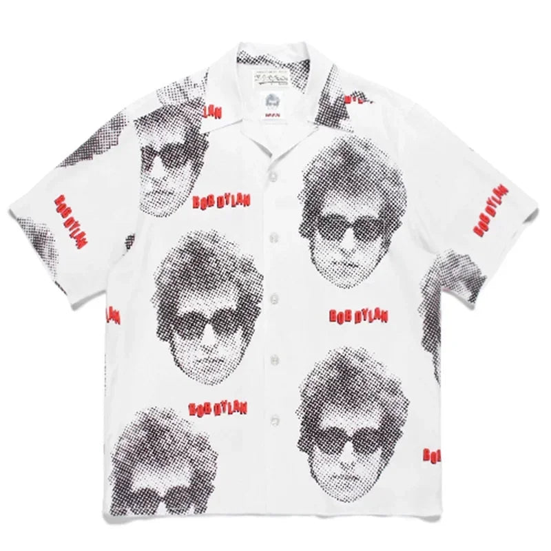 Classics 2025 WACKO MARIA Shirt Photo Print Vintage Men's And Women's Loose Hawaiian WACKO MARIA Short Sleeve Shirt T-Shirts