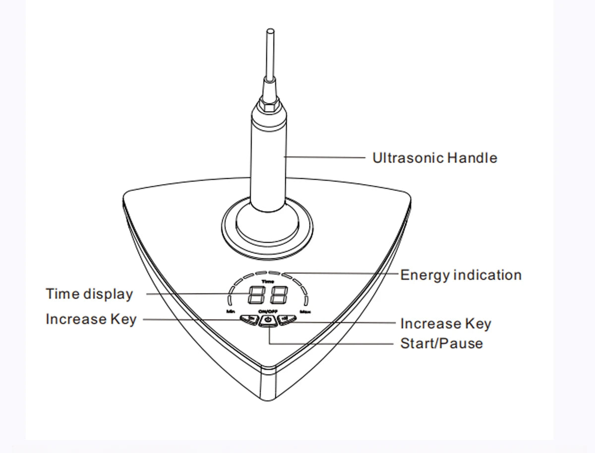 BEEMYI 1MHz Ultrasonic Massage Device Beauty Body Care Machine for Relaxation and Spa Use