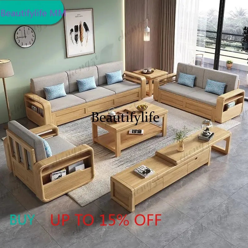 B182 Wood Storage Living Room Sofas Designer Sectional  Nordic Luxury Living Room Sofas Lounges Modern Banken Woonkamer Furnitur