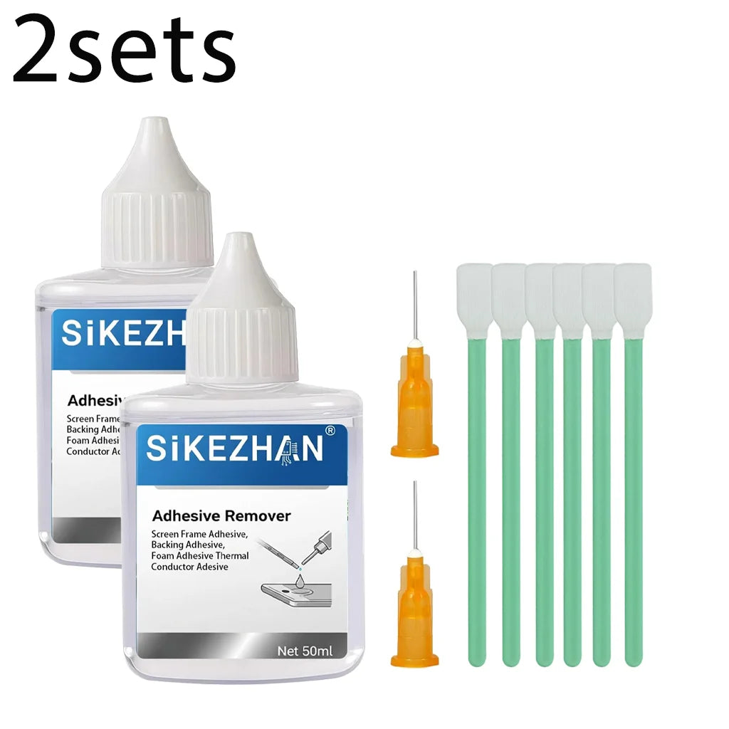 SiKEZHAN LCD Screen Glue Remover Set With Needle Swabs Safe Cleaner For Mobile Phone Frame Back Thermal Foam Adhesive Removal