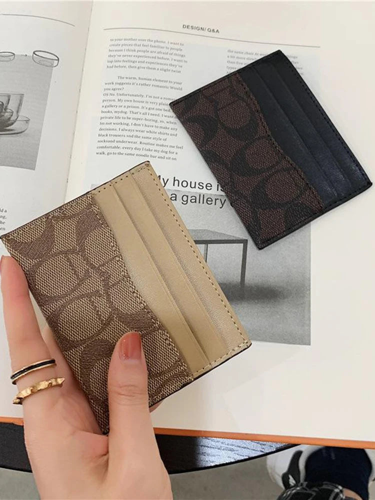 1pc RFID Blocking Card Holder, Slim & Luxury PU for Women, Multi-Slot for Cards & Cash, Compact Wallet, ID Holder, Gift Idea