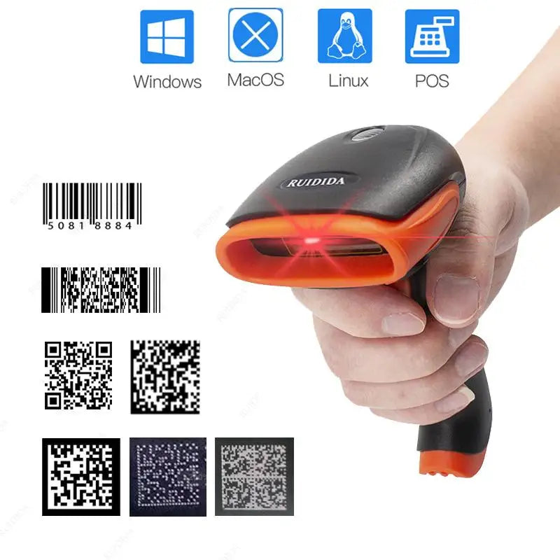 Code Scanner 2d Barcode Reader Portable Handheld Barcode Reader Qr Code Reader PDF417 DM Code Scanner