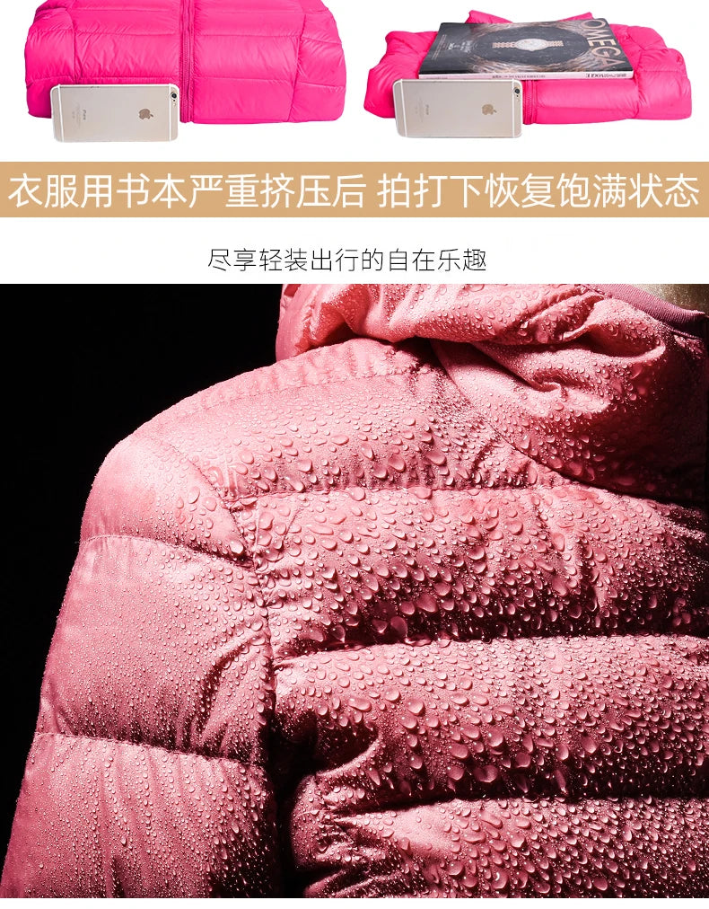 Down Jacket Women Coat Autumn Winter 2022 Spring Jackets for Warm Quilted Parka Ladies and Light 2021 Female Ultralight Hooded