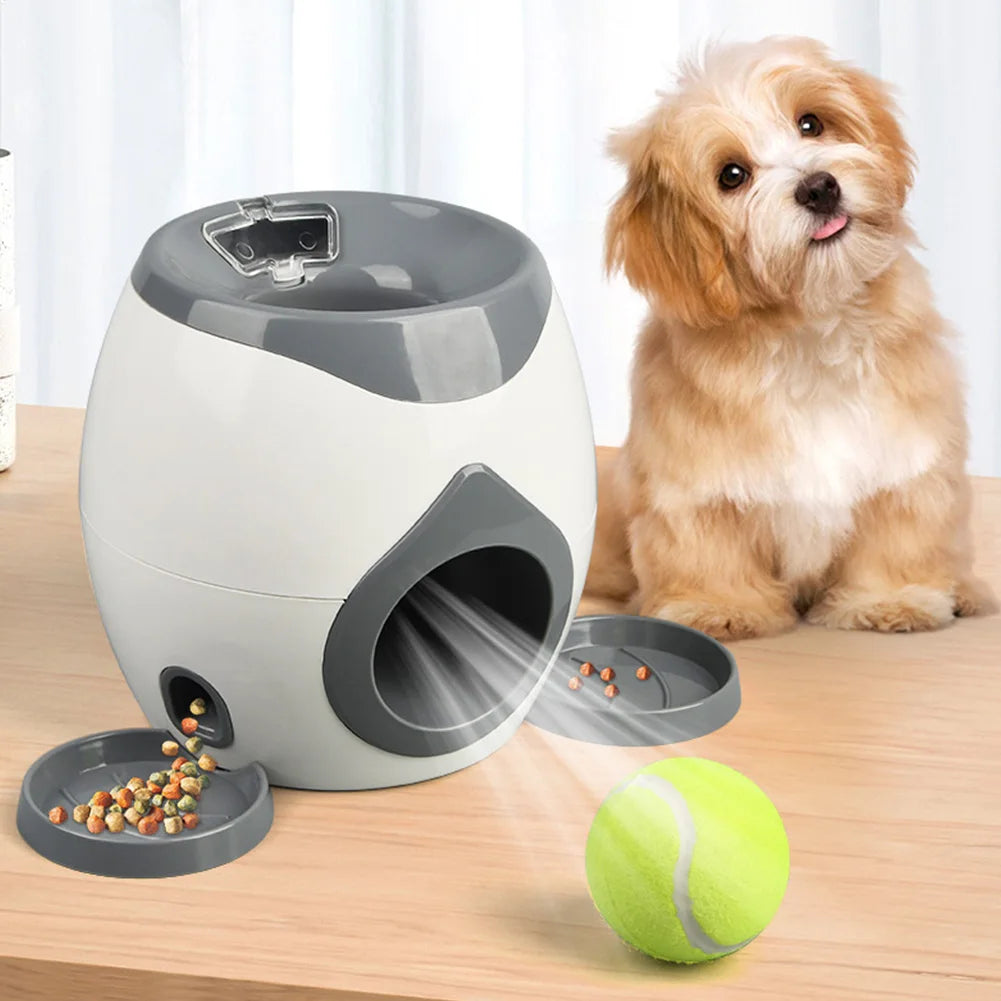 Automatic Dog Ball Launcher Dog Tennis Food Reward Machine Interactive Dog Ball Thrower Dog Tennis Balls Feeder for Dogs