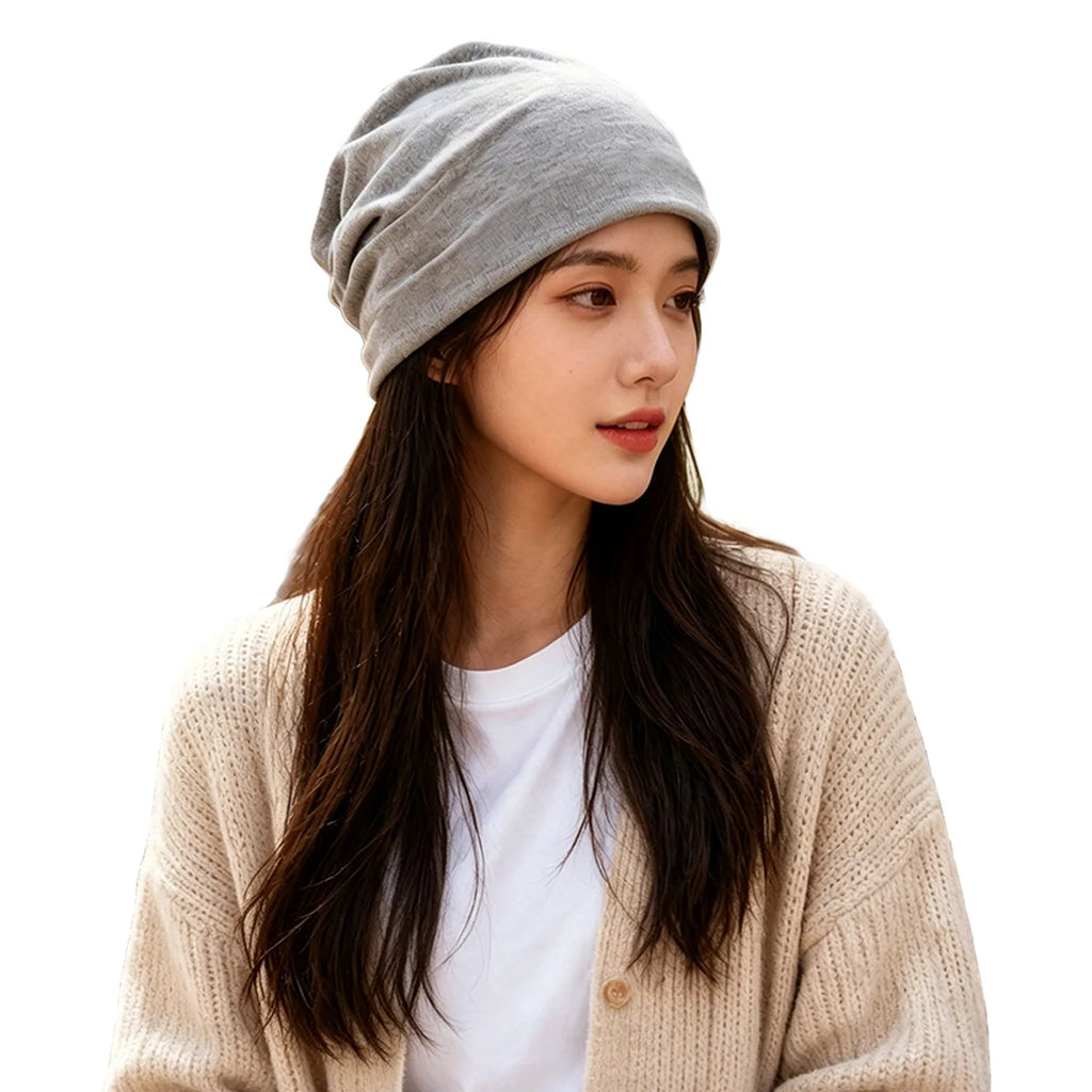 Solid Color Unisex Slouchy Beanie Soft Lightweight Winter Warm Cap for Men Women Hip-Hop Baseball Tennis Running Daily Wear