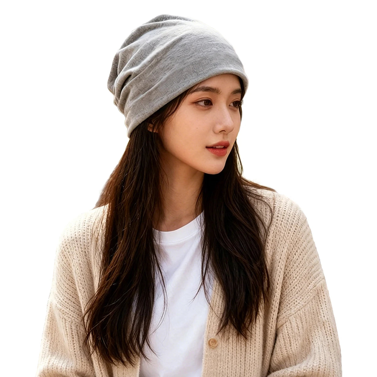Solid Color Unisex Slouchy Beanie Soft Lightweight Winter Warm Cap for Men Women Hip-Hop Baseball Tennis Running Daily Wear
